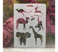 Pochoirs réutilisables en bambou pour travaux manuels, 17,8 x 12,7 cm, pochoirs panda pour peinture, modèles de dessin pour peinture sur bois, mur, meubles style 9