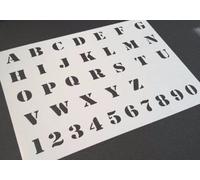 Pochoirs réutilisables en Mylar de style militaire - Lettres de l'alphabet de 2 cm de haut - Pour loisirs créatifs, vélo, voiture, aérographe