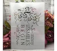 Pochoirs réutilisables - Format A4 - 29 x 21 cm - Motif Love Live Laugh - Pour peinture sur bois, mur, meubles, sol, travaux manuels, décoration d'intérieur - Style H