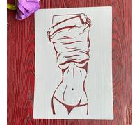 Pochoirs réutilisables, format A4, 29 x 21 cm, pochoir de déshabillage pour peinture sur meubles en bois, décoration de sol, fournitures de bricolage
