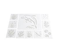 Pochoirs Réutilisables pour Loisirs Créatifs Décoration Murale Dessin | Pochoirs Peinture Sur Galets Pour DIY Mur Poterie Gâteau Carte Jardin Maison Journaling Scrapboo