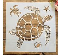 Pochoirs réutilisables pour peinture, 30 x 30 cm, motif tortue marine de mer, pochoirs à superposer soi-même pour peinture sur bois, toile, tissu, mur, meubles, décoration d'intérieur