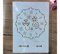 Pochoirs réutilisables pour peinture, format A4 29 cm, horloge à cadran, pochoirs pour peinture sur bois, toile, sol, mur, carrelage, tissu, meubles