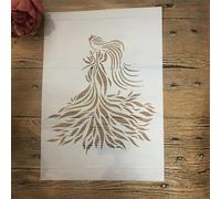 Pochoirs réutilisables pour peinture, format A4, 29 cm, mandala, ange, bouddhisme, bricolage, pour peinture sur bois, toile, tissu, mur, meubles, décoration d'intérieur A
