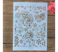 Pochoirs réutilisables pour peinture, format A4 29 cm, motif mandala cachemire, pochoirs pour peinture sur bois, toile, sol, mur, carrelage, tissu, meubles