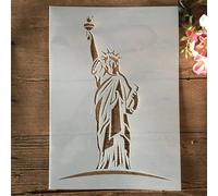 Pochoirs réutilisables pour peinture, format A4, 29 cm, motif statue de la liberté, pochoirs pour peinture sur bois, toile, tissu, mur, meubles, décoration d'intérieur