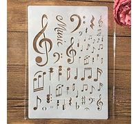 Pochoirs réutilisables pour peinture, format A4, 29 cm, notes de musique, pochoirs à superposer sur bois, toile, sol, mur, carrelage, tissu, meubles