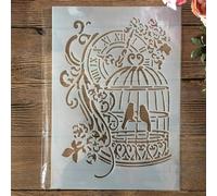 Pochoirs réutilisables pour peinture, format A4, 29 cm, vintage, horloge clé, bricolage pour peinture sur bois, toile, tissu, mur, meubles, décoration d'intérieur I