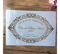 Pochoirs réutilisables pour peinture, format A4, 29 cm, vintage, miroir d'hôtel, pochoirs de superposition pour peinture sur bois, toile, tissu, mur, meubles, décoration d'intérieur