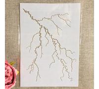 Pochoirs réutilisables pour peinture sur bois, 29 x 21 cm, motif racines de foudre, pochoirs de dessin pour peinture sur mur, fournitures de fabrication de cartes, décoration d'intérieur