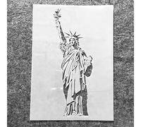 Pochoirs réutilisables pour peinture sur bois, format A4, 29 cm, motif statue de la Liberté des États-Unis, dessin artistique, pochoir pour scrapbooking, décoration murale