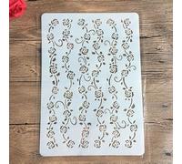 Pochoirs réutilisables pour peinture sur bois, format A4, 29 x 21 cm, motif fleurs de vigne pour peinture, bricolage, décoration murale, décoration d'intérieur, scrapbooking, coloriage