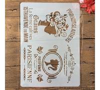 Pochoirs réutilisables pour peinture sur bois, format A4, 29 x 21 cm, motif floral, lignes florales, pochoirs de dessin pour peinture sur mur, fournitures de fabrication de cartes, décoration