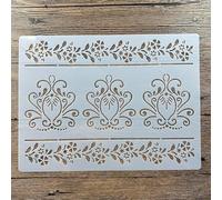 Pochoirs réutilisables pour peinture sur bois, format A4, 29 x 21 cm, motif floral pour peinture, bricolage, décoration murale, décoration d'intérieur, scrapbooking, modèle de coloriage N