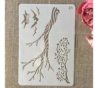 Pochoirs réutilisables pour travaux manuels, 26 x 17,8 cm, motif fleurs et feuilles, pour peinture sur bois, modèles muraux, loisirs créatifs, modèle de peinture pour la fabrication de cartes