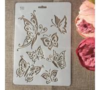 Pochoirs réutilisables pour travaux manuels, 27,5 x 19 cm, motif fleurs de vigne et plantes pour peinture sur bois, modèles muraux, modèles de peinture pour loisirs créatifs, fabrication de cartes