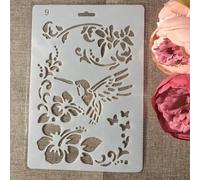 Pochoirs réutilisables pour travaux manuels, 27,5 x 19 cm, motif papillon pour peinture sur bois, modèles muraux, loisirs créatifs, modèle de peinture pour la fabrication de cartes, décoration