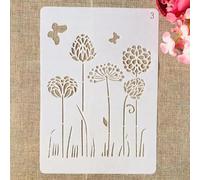 Pochoirs réutilisables pour travaux manuels, 29 x 21 cm, bord de fleur de rose, pochoirs pour peinture sur bois, modèles muraux, modèles de peinture pour loisirs créatifs, fabrication de cartes