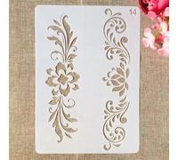 Pochoirs réutilisables pour travaux manuels, 29 x 21 cm, bord de fleur de rose, pochoirs pour peinture sur bois, modèles muraux, modèles de peinture pour loisirs créatifs, fabrication de cartes