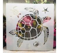Pochoirs réutilisables pour travaux manuels, 30 x 30 cm, pochoirs tortues marines pour peinture, modèles de dessin pour peinture sur bois, mur, meubles