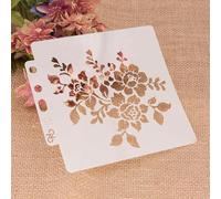 Pochoirs réutilisables pour travaux manuels, fleurs et feuilles, 14 x 13 cm, pochoirs pour peinture sur bois, modèles muraux, modèles de peinture pour loisirs créatifs, fabrication de cartes