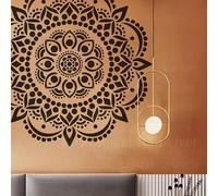 Pochoirs ronds de 110 cm avec motif mandala pour murs et plâtre, décoration de meubles, grands motifs portables pour peindre la maçonnerie