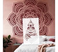 Pochoirs ronds de 160 cm - Motif mandala - Grande fleur géante - Pour murs - Modèles à peindre, décorer sur le mur - Réutilisable - Modèle décoratif S540