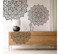Pochoirs ronds de 40 cm pour murs à peindre - Réutilisables sur le mur des réfrigérateurs - Décoration de meubles décoratifs - Motifs de plâtre - Machine à mastic