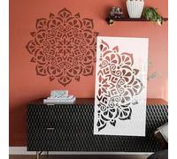 Pochoirs ronds de 60 cm de long avec motif mandala pour murs - Modèles de peinture - Décoration pour meubles - Réutilisables - S492