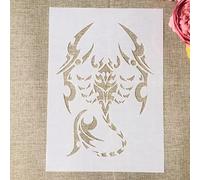 Pochoirs Scorpion A4 de 29 cm pour peinture sur bois, toile, papier, sol, découpe laser, pochoir pour décoration d'intérieur, projets d'artisanat