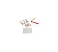 Venteo - Pochoirs Set Couleur 1 - Pochoirs Pour Réaliser Les Plus Beaux Dessins + 5 Feutres + Cadres