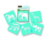 Pochoirs - Set de 6 pochoirs : Animaux de la savane G