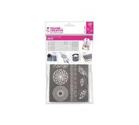 Pochoirs silk screen - GRAINE CREATIVE - Lot de 4 - Réutilisables - 114x153mm