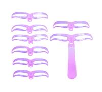 Pochoirs Sourcils Modelage Guide avec manche et outils de | à sourcils 8 styles outils de beauté Idéal pour salon, maison, rendez-vous,