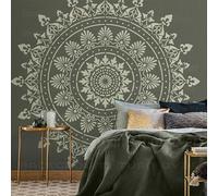 Pochoirs traditionnels géants de 170 cm - Motif mandala géant - Fleurs rondes - Pour décoration murale - Réutilisable - Pour réfrigérateurs - Mastic à peindre