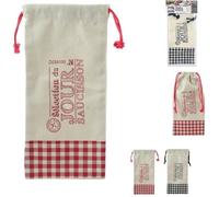 Pochon à saucisson en tissu - 28 x 14 cm - Couleur aléatoire