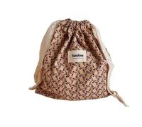 Pochon Coton Sacs de rangement en coton imprimé floral, 3 pièces, for couches, grande taille, emballage cadeau de noël et de mariage, pochettes à cordon en dentelle(Color-06)