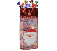 Pochon de Noël en résille rouge garni de 60 chocolats Célébrations, Milka, Kinder Schokobons et Mini Bueno, Daim | Un cadeau Original pour gâter les Gourmands à Noël