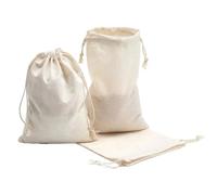 Pochon Tissu 10/20/50 sacs de rangement en coton anti-poussière | Pochettes simples de cordon de paquet de tissu de cadeau for des faveurs de noce de Noël(15x20cm,20 pcs)