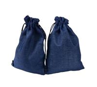 Pochon Tissu 50 sacs en jute 7x9 9x12 10x14 13x18 15x20cm(Deep Blue,9x12cm)