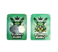 Pochon Weed Design Premium | 50pcs Sachets Zip Refermables 6cm x 8cm | Pochettes Étanches Anti-Odeur pour Herbes, Épices, Thé, Café | Fermeture Hermétique Résistante (10 Bunny Blaze 6x8 cm)