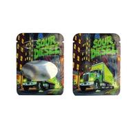 Pochon Weed Design Premium | 50pcs Sachets Zip Refermables 6cm x 8cm | Pochettes Étanches Anti-Odeur pour Herbes, Épices, Thé, Café | Fermeture Hermétique Résistante (3 Soul diesel 6x8 cm)