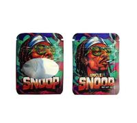 Pochon Weed Design Premium | 50pcs Sachets Zip Refermables 6cm x 8cm | Pochettes Étanches Anti-Odeur pour Herbes, Épices, Thé, Café | Fermeture Hermétique Résistante (7 Uncle Snoop 6x8 cm)