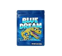 Pochon Weed WILD Design Premium | 50pcs Sachets Zip Refermables 12.5x9.5cm | Pochettes Étanches Anti-Odeur pour Herbes, Épices, Thé, Café | Fermeture Hermétique Résistante (Blue Dream)