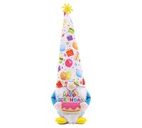 POCHY Nain d'anniversaire - Gnomes d'anniversaire pour la Maison Mignonne - Décorations d'anniversaire Mignonnes poupée en Peluche suédoise Tomte pour la Maison Vacances pour la Idoblo