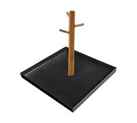 POCHY Plateau à clés en Bois pour Table d'entrée - Porte-clés en Bambou avec Organisateur en Bois à 3 Supports - Porte-clés pour entrée, Organisateur décoratif en Bois, clés Idoblo