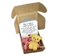Pocket Bear Hug, Little Handmade Keepsake, 2.17x2.17x0.98 inches Miniature Comfort Animal, Thoughtful Gift Token for Uplifting Care Good Luck Men Lovers Friend Adults Kids and Sentimental Moments