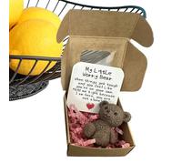 Pocket Bear Hugs, Small Keepsake, Handmade Hug Token with 2.5 X 2 inches Card Comfort Good Luck, Comfort Bears for Adults, Kids, Friends, Family, Men, Women, Support Sharing, Brown