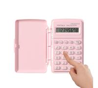 Pocket Calculator - 3,94 pouces Compact ABS Construction, Lid Protection, Small Digital Adding Machine, Basic Function Keys | Lightweight Device For School Business Travel Classroom Prof
