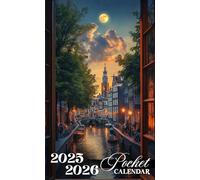 Pocket Calendar 2025-2026: 2-Year Purse Planner with Inspirational Quotes for January 2025 to December 2026 | Amsterdam Netherlands Travel Design